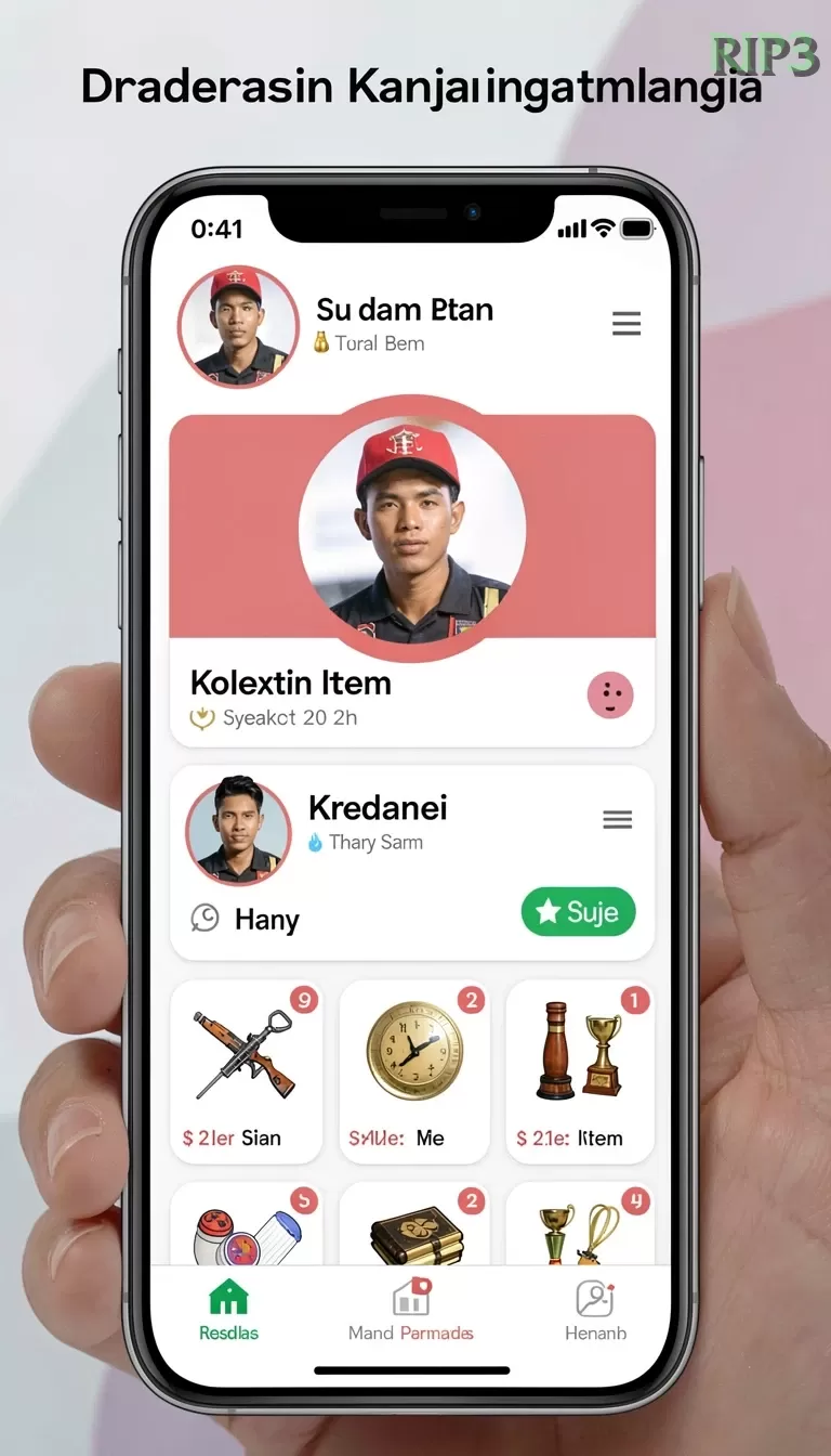 Cuplikan layar PK95 — menu navigasi