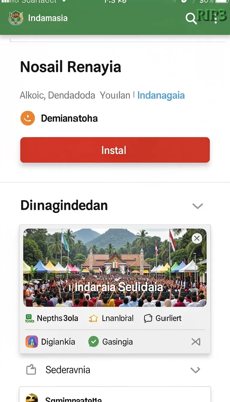 Cuplikan layar IOSBET — menu navigasi