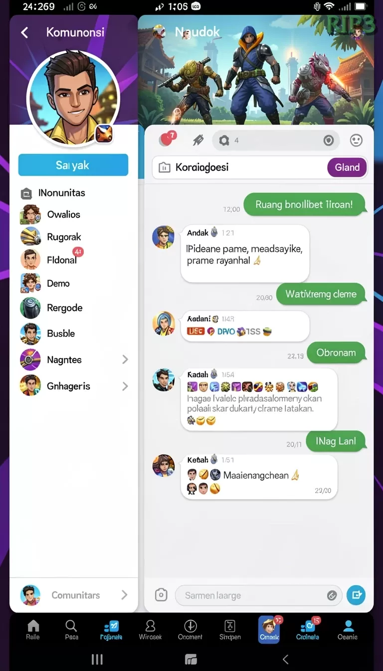 Cuplikan layar RP55 — pengaturan akun